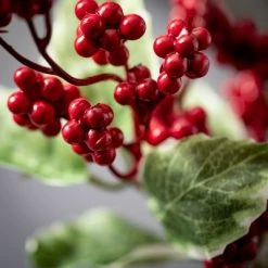 27.5"H Sullivans Red Berry Spray, Red