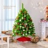 Tangkula Artificial Pre-Lit Christmas Tree, Green Flocked Christmas Hinged Tree w/ Branch Tips & Warm LED lights -Outlet Xmas Decor Tree Store GUEST 997558f7 d678 4742 a664 b0fd18ec1903