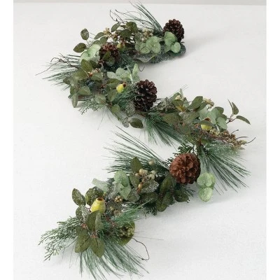 Sullivans Artificial Pine, Berry and Cone Garland 72"L Green 4 Sullivans Artificial Pine, Berry and Cone Garland 72"L Green - Image 2