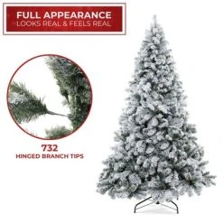 Casafield Snow-Flocked Artificial Pine Christmas Tree with Metal Stand -Outlet Xmas Decor Tree Store GUEST 99d0c51c efa0 4a3b a7c1 db935311828c
