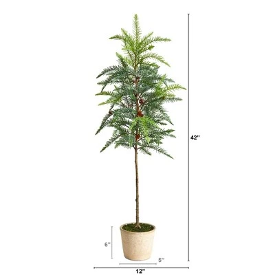 Nearly Natural 3.5-ft Winniepeg Artificial Pine Christmas Tree in Decorative Planter 3 Nearly Natural 3.5-ft Winniepeg Artificial Pine Christmas Tree in Decorative Planter