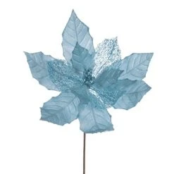 Vickerman 11" Velvet and Glitter Mesh Poinsettia Flower on Steem -Outlet Xmas Decor Tree Store GUEST 9c48c2df e46a 4f80 8f9b ecbf7669a770