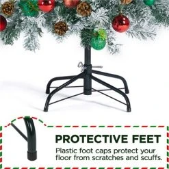 Yaheetech Frosted Artificial Christmas Tree Frosted Artificial Christmas Tree, Green -Outlet Xmas Decor Tree Store GUEST 9d071696 68be 4b21 9007 fe8d0e58bc1d