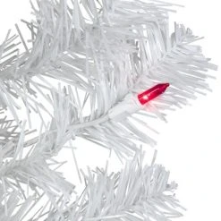 Northlight 3' Prelit Artificial Christmas Tree White Iridescent Pine Slim - Pink Lights -Outlet Xmas Decor Tree Store GUEST 9e0b6afd 0f79 442d 9293 130d13496490