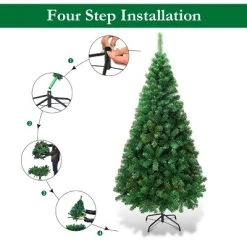 Costway Artificial PVC Christmas Tree W/Stand Holiday Season Indoor Outdoor Green -Outlet Xmas Decor Tree Store GUEST 9f9c2e72 e45b 44d0 83d2 384cdf67a8b8