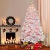 6.5ft Puleo Pre-Lit White Northern Fir Artificial Christmas Tree Clear Lights -Outlet Xmas Decor Tree Store GUEST a0172154 ddc3 47a0 be59 57a49e98a41b