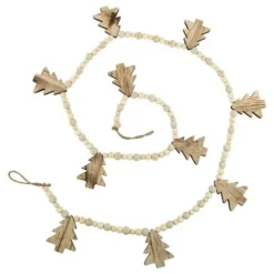 Northlight 6' x 3" Christmas Trees and Beads Wooden Garland -Outlet Xmas Decor Tree Store GUEST a11b05dd e4d3 4ecc bc39 679f83fdf2c6