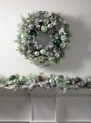 Sullivans 6' Pine & Ornament Artificial Garland 72"L Gren 5 Sullivans 6' Pine & Ornament Artificial Garland 72"L Gren - Image 3