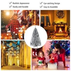 Costway 6ft Snow Flocked Hinged Artificial Christmas Tree Unlit Metal 14 Costway 6ft Snow Flocked Hinged Artificial Christmas Tree Unlit Metal -Outlet Xmas Decor Tree Store GUEST a1622bd4 bb29 4563 88b7 6ec87aa42412