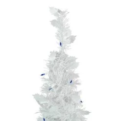 Northlight 6ft Lighted White Tinsel Pop-Up Artificial Christmas Tree, Blue Lights -Outlet Xmas Decor Tree Store GUEST a23c2542 9fdf 4298 ba98 784a67cfbc10