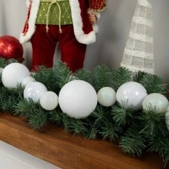 Northlight 6' White Shatterproof Ball 3-Finish Christmas Garland 7 Northlight 6' White Shatterproof Ball 3-Finish Christmas Garland -Outlet Xmas Decor Tree Store GUEST a26aaa92 be1f 4ae7 a68f 1cdcee362f6e