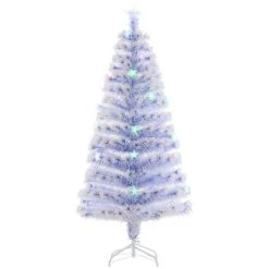HOMCOM Pre-Lit Douglas Fir Artificial Christmas Tree with 230 Tips, 26 Fiber Optic Lights, White/Blue 19 HOMCOM Pre-Lit Douglas Fir Artificial Christmas Tree with 230 Tips, 26 Fiber Optic Lights, White/Blue -Outlet Xmas Decor Tree Store GUEST a27cc62b 503c 4c2c ad99 988b387b9e90