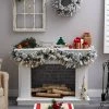 Nearly Natural 6' Pre-lit LED Flocked Mixed Greenery with Pinecones Artificial Christmas Garland Green with Warm White Lights -Outlet Xmas Decor Tree Store GUEST a3a0aa17 6088 43f7 b6e0 67ab053b8463