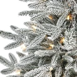 Nearly Natural 3.5-ft Flocked Manchester Spruce Artificial Christmas Tree with 50 Lights and 133 Bendable Branches in Metal Planter -Outlet Xmas Decor Tree Store GUEST a3df6c5b f033 4ae1 bbe7 264b6df5c5fa