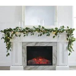 Noma Pre-Lit 9 Foot Artificial Eucalyptus Christmas Garland Holiday Decor with Battery Operated Warm White LED Lights for Banisters & Doorways, Green 7 Noma Pre-Lit 9 Foot Artificial Eucalyptus Christmas Garland Holiday Decor with Battery Operated Warm White LED Lights for Banisters & Doorways, Green -Outlet Xmas Decor Tree Store GUEST a45538e8 3651 42f4 9aad 428c062a4a44