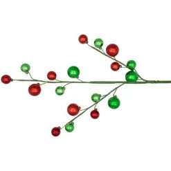 Northlight 30" Green and Red Ball Ornament Christmas Spray -Outlet Xmas Decor Tree Store GUEST a4c43aa3 5f86 475d bf22 7deaa203af06