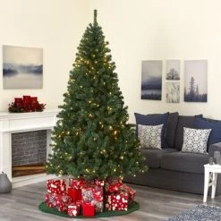 Nearly Natural 8-ft Northern Tip Artificial Christmas Tree with 450 Clear LED Lights -Outlet Xmas Decor Tree Store GUEST a4c791b9 9ea2 489b 8c44 ee52b1469e73
