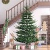HOMCOM 7.5 Foot Artificial Christmas Tree, Pine Hinged Xmas Tree with Realistic Branches, Steel Base, Auto Open, Green -Outlet Xmas Decor Tree Store GUEST a846aea6 9a9f 4466 a22b 9c32a7b8e6ef