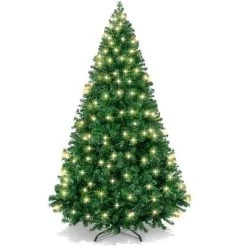 Best Choice Products 6ft Pre-Lit Premium Hinged Artificial Christmas Pine Tree w/ 1,000 Tips, 250 LED Lights, Metal Base -Outlet Xmas Decor Tree Store GUEST a8d9dd8f 77fd 4775 85a4 3238c582c27c