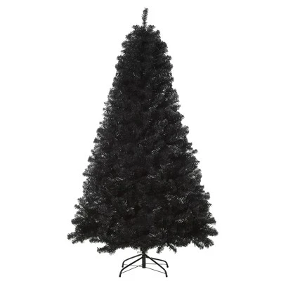 HOMCOM Artificial Christmas Tree Unlit Douglas Fir with Realistic Branches and Tips, Black Halloween Style 8 HOMCOM Artificial Christmas Tree Unlit Douglas Fir with Realistic Branches and Tips, Black Halloween Style - Image 6