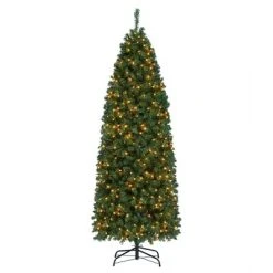 Yaheetech Pre-lit Slim Pencil Artificial Christmas Tree, Green -Outlet Xmas Decor Tree Store GUEST aba0f3e0 a89b 419d a465 40385b4e097d