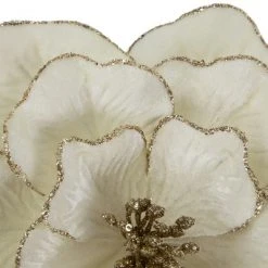 Northlight 24" Glittered Cream Magnolia Christmas Stem Spray -Outlet Xmas Decor Tree Store GUEST ac19b6d5 06c8 4a06 94d6 87363789a7c2
