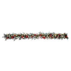 Haute Decor 9ft Pre-Lit LED Flocked Artificial Garland - Haute Décor 5 Haute Decor 9ft Pre-Lit LED Flocked Artificial Garland - Haute Décor -Outlet Xmas Decor Tree Store GUEST ac7f1ea4 1832 481e 8437 d1d1921f2bdd