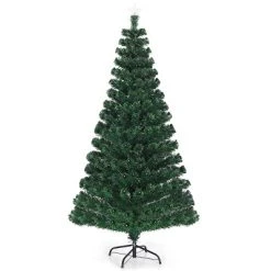 Costway 5'/6'/7'Pre-Lit Fiber Optic Christmas Tree 180/230/280 Lights Top Star -Outlet Xmas Decor Tree Store GUEST accdbd65 7952 4f18 a27d e1743bd14dc3