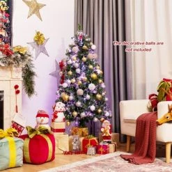 Costway 5ft Pre-lit Fiber Optic PVC Artificial Christmas Tree w/ 449 Branch Tips 14 Costway 5ft Pre-lit Fiber Optic PVC Artificial Christmas Tree w/ 449 Branch Tips -Outlet Xmas Decor Tree Store GUEST ad1d00d7 0c93 4411 8492 05471ba5d994