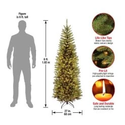 National Tree Company 6 ft Artificial Pre-Lit Slim Christmas Tree, Green, Kingswood Fir, White Lights, Includes Stand 9 National Tree Company 6 ft Artificial Pre-Lit Slim Christmas Tree, Green, Kingswood Fir, White Lights, Includes Stand -Outlet Xmas Decor Tree Store GUEST ae2b03aa 307d 43fa 9e32 8623c21c7aa5