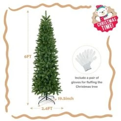Costway 6 FT/7.5 FT Pre-Lit Hinged Artificial Christmas Tree w/ 648/796 Tips & 270/350 LED Lights -Outlet Xmas Decor Tree Store GUEST ae7c7c88 ff39 47ca a18d 63be05a186ab