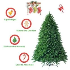 Costway 6ft Premium Hinged Artificial Christmas Fir Tree w/ 1250 Branch Tips -Outlet Xmas Decor Tree Store GUEST ae818e7c 449e 4d79 81ca 6dec2babf366