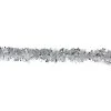 Northlight 12' x 3" Shiny Silver and Snowblush Wide Cut Tinsel Christmas Garland - Unlit