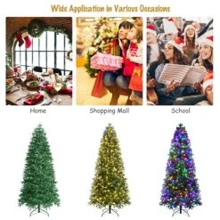 Tangkula Pre-Lit Christmas Tree Artificial Xmas Tree W/ Replaceable Dual Color LED Lights 19 Tangkula Pre-Lit Christmas Tree Artificial Xmas Tree W/ Replaceable Dual Color LED Lights -Outlet Xmas Decor Tree Store GUEST af26d535 d3f7 4526 9616 14d46951fbb3