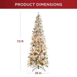 Best Choice Products Pre-Lit Artificial Snow Flocked Pencil Christmas Tree Holiday Decoration 17 Best Choice Products Pre-Lit Artificial Snow Flocked Pencil Christmas Tree Holiday Decoration -Outlet Xmas Decor Tree Store GUEST b0cbec12 52db 44c8 999a aee13426d513