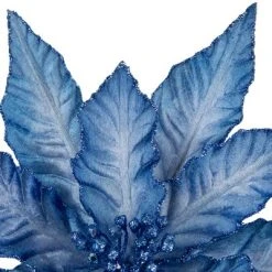 Northlight 25" Two Tone Blue Glittered Poinsettia Christmas Stem Spray -Outlet Xmas Decor Tree Store GUEST b0cd122a ee5e 4b4b ab1f d4905e0b2d13