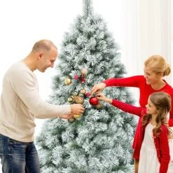 Costway 6ft or 7ft Premium Hinged Artificial Christmas Tree Snowy Pine Needles 16 Costway 6ft or 7ft Premium Hinged Artificial Christmas Tree Snowy Pine Needles -Outlet Xmas Decor Tree Store GUEST b1bdadb9 c573 464a 9396 cdbca71c27ae