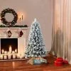 4.5ft Puleo Unlit Flocked Virginia Pine Artificial Christmas Tree 2 4.5ft Puleo Unlit Flocked Virginia Pine Artificial Christmas Tree -Outlet Xmas Decor Tree Store GUEST b1ee6a20 00f9 474a a080 044f3339db4c