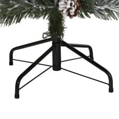 6ft Nearly Natural Pre-Lit LED Flocked White River Mountain Pine with Pinecones Artificial Christmas Tree Clear Lights -Outlet Xmas Decor Tree Store GUEST b23e13ff f9fb 4384 a374 9dd76f40e8eb