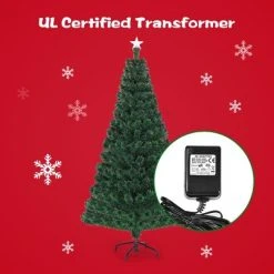 Costway 5'/6'/7'Pre-Lit Fiber Optic Christmas Tree 180/230/280 Lights Top Star -Outlet Xmas Decor Tree Store GUEST b2498e8a 036f 469e 941f 3c6c34e0e0f0