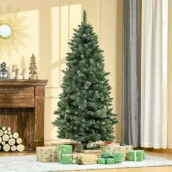 HOMCOM Artificial Snow Dipped Christmas Tree with Pinecones, Holiday Home Indoor Decoration with Foldable Feet 15 HOMCOM Artificial Snow Dipped Christmas Tree with Pinecones, Holiday Home Indoor Decoration with Foldable Feet -Outlet Xmas Decor Tree Store GUEST b26f38af 441a 40d9 a952 aa5d426be3f5
