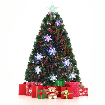 Costway 3FT Pre-Lit Fiber Optic Artificial Christmas Tree with Multicolor Led Lights 9 Costway 3FT Pre-Lit Fiber Optic Artificial Christmas Tree with Multicolor Led Lights - Image 7
