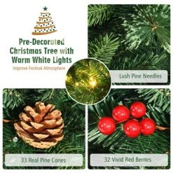 Costway 8ft Pre-lit Hinged Artificial Christmas Tree w/ Pine Cones & Red Berries 19 Costway 8ft Pre-lit Hinged Artificial Christmas Tree w/ Pine Cones & Red Berries -Outlet Xmas Decor Tree Store GUEST b2d990c2 d76f 48e3 bd93 4adb00dc80b5