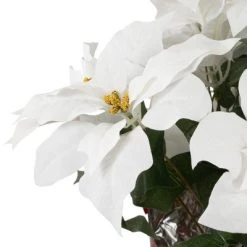 Northlight 14.5" White Artificial Christmas Poinsettia with Red Wrapped Base 11 Northlight 14.5" White Artificial Christmas Poinsettia with Red Wrapped Base -Outlet Xmas Decor Tree Store GUEST b30c5383 87ee 4b8b 988f e99ff5d1cd87