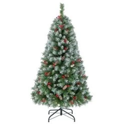 Costway 5FT/6.5FT/7.5FT Artificial Christmas Tree Hinged with 200/420/560/650 Warm LED Lights & 126/207/267/309 Red Berries 23 Costway 5FT/6.5FT/7.5FT Artificial Christmas Tree Hinged with 200/420/560/650 Warm LED Lights & 126/207/267/309 Red Berries -Outlet Xmas Decor Tree Store GUEST b3c4f5e1 3bb6 4dae b46f f0e013dc4804