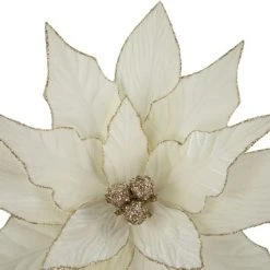 Northlight 24" Cream Poinsettia Christmas Stem Spray -Outlet Xmas Decor Tree Store GUEST b4604b54 83c8 4ef7 a005 c06fa8a63309