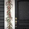 HGTV Home Collection 9ft Pre Lit Artificial Christmas Garland, Snow-dusted Branch Tips, Decorated with Pinecones, Berries, and Bow -Outlet Xmas Decor Tree Store GUEST b4dfebde a833 4139 a017 33043ebc85c0