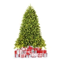 Tangkula 5'Artificial Green PVC Christmas Fir Tree w/ Metal Stand and 450 LED Lights -Outlet Xmas Decor Tree Store GUEST b4e10d31 f424 4f86 8694 468b786d5dda