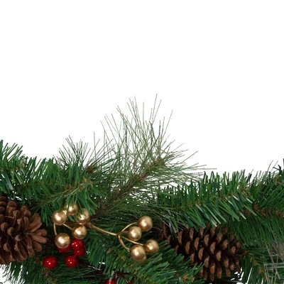 Northlight 6' x 12" Bows and Berries Artificial Christmas Garland - Unlit 4 Northlight 6' x 12" Bows and Berries Artificial Christmas Garland - Unlit - Image 2