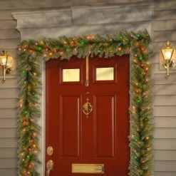 National Tree Company Pre-Lit Artificial Christmas Garland, Green, Evergreen, Multicolor Lights, Plug In, Christmas Collection, 9 Feet